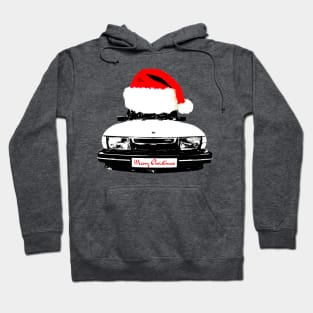 Saab 900 Turbo classic car Christmas hat edition Hoodie